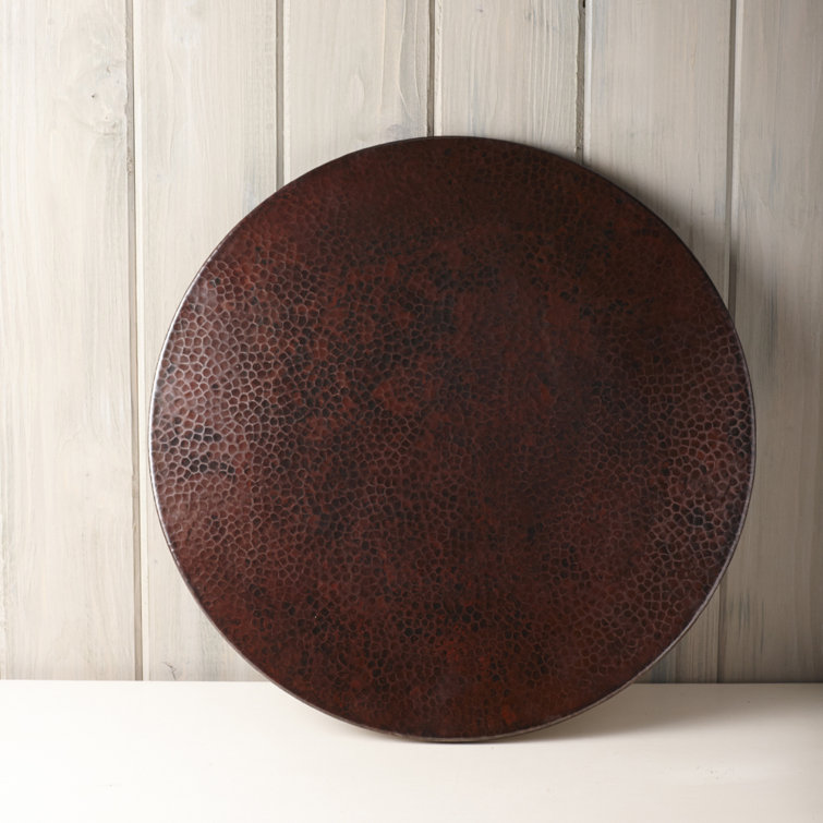 Antique Copper 30-inch Hammered Recycled Copper Lazy Susan