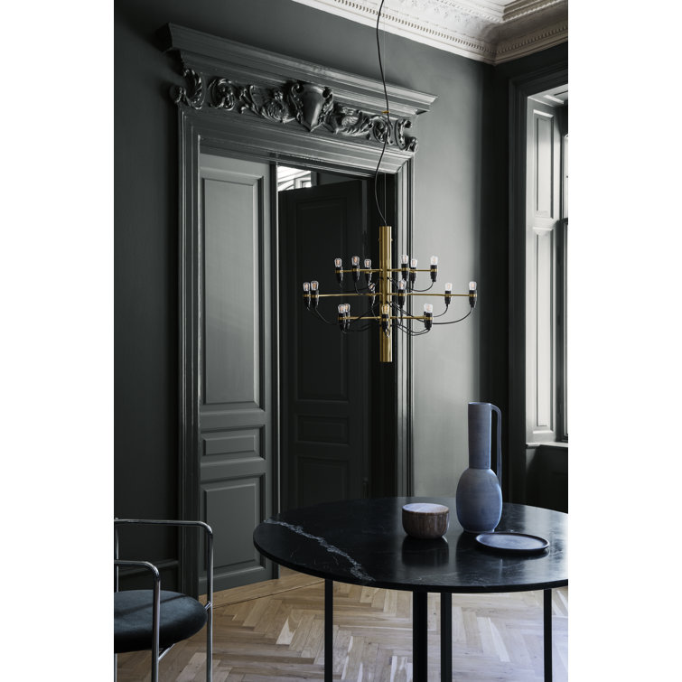 Gino Sarfatti Inspired Brass 50-Light Mid-Century Modern Chandelier