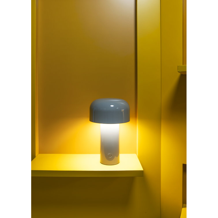 Gray Cordless Adjustable Outdoor Kids Table Lamp with LED Light