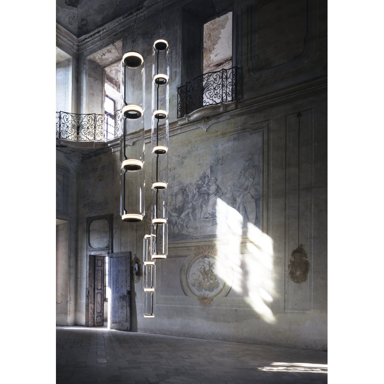 Small Black Glass LED Pendant Light