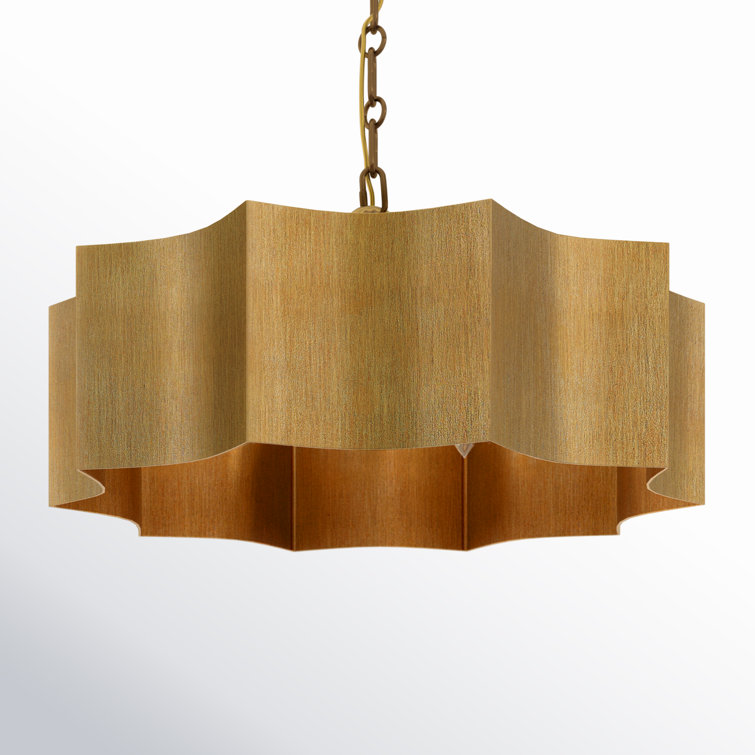 Shelby Starburst 22'' Drum Pendant Light in Gold Patina