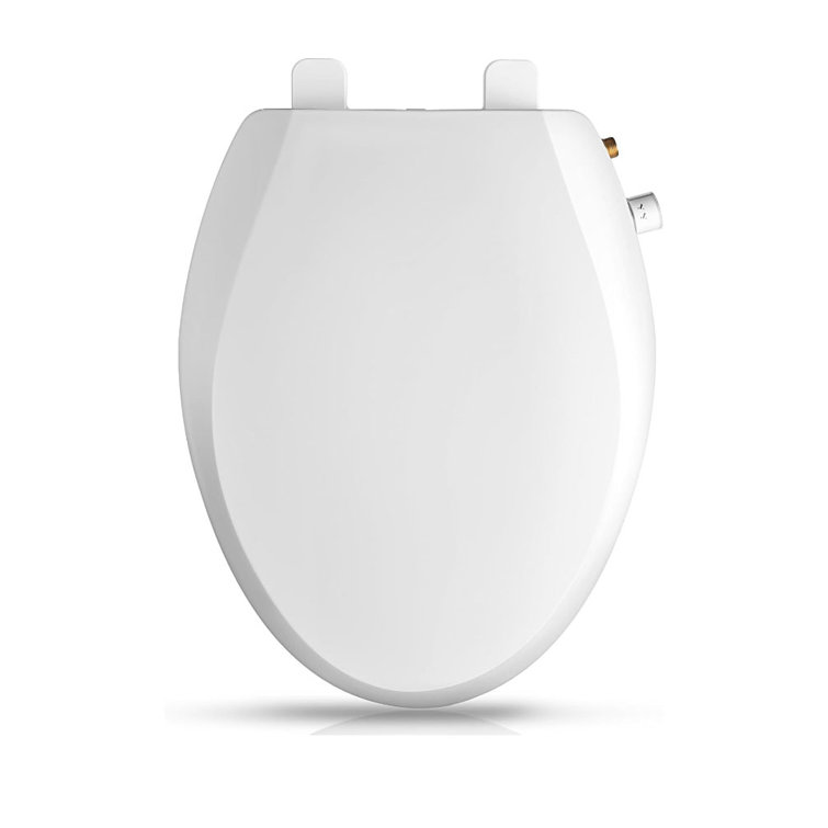 White Round Non-Electric Bidet Toilet Seat with Quiet-Close
