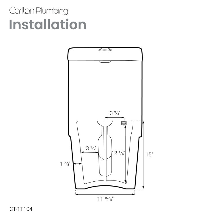 Fulton Glossy White Ceramic One-Piece Elongated Dual-Flush Toilet
