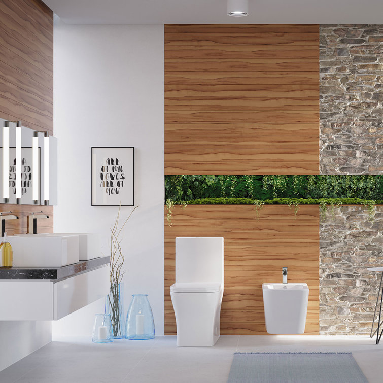 Elongated High-Efficiency Dual-Flush Free-Standing Toilet in White
