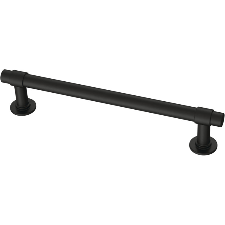Matte Black Brass Bar Pull with Mounting Hardware, 10-Pack