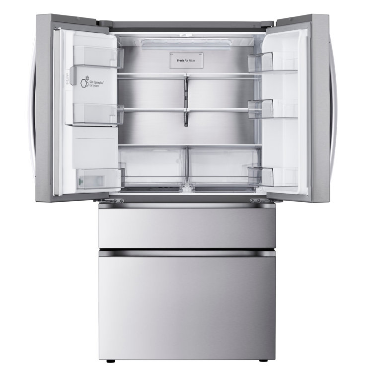 Black Stainless Steel Smart French Door Refrigerator with Ice Maker