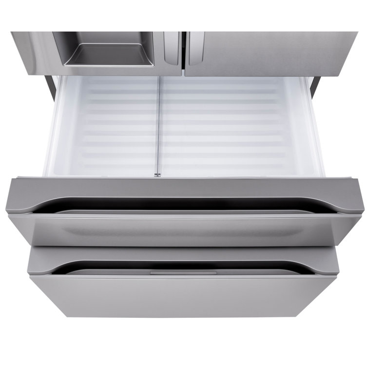 Black Stainless Steel Smart French Door Refrigerator with Ice Maker