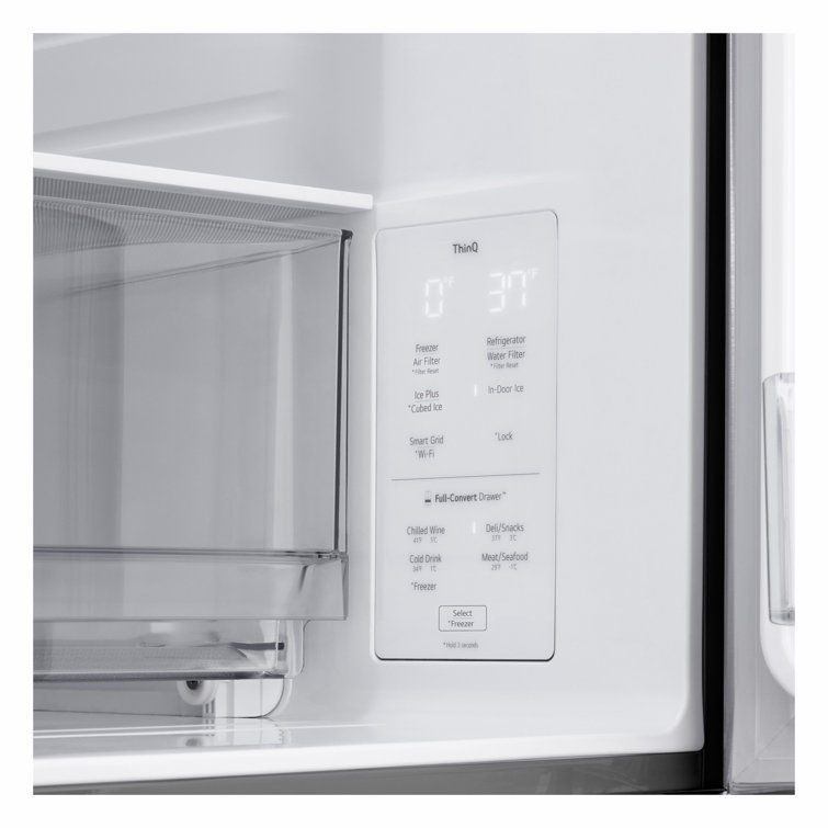 Black Stainless Steel Smart French Door Refrigerator with Ice Maker
