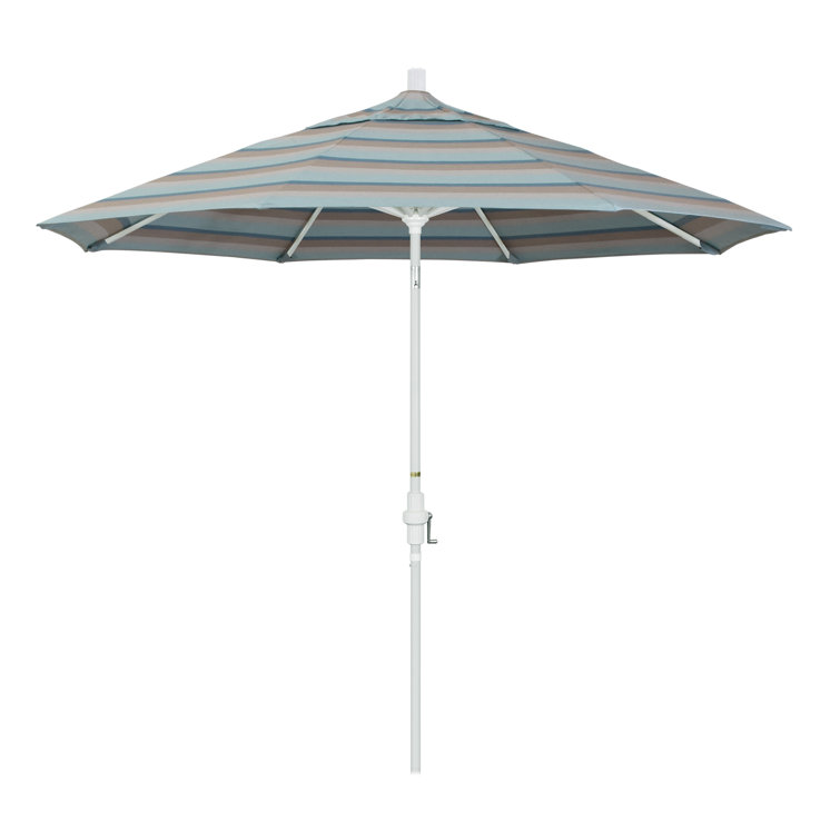 7.5 ft Yellow Sunbrella Market Umbrella with White Metal Pole