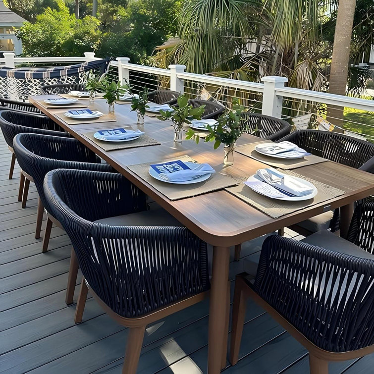 Gray Wicker Rattan Patio Dining Chairs with Cushions