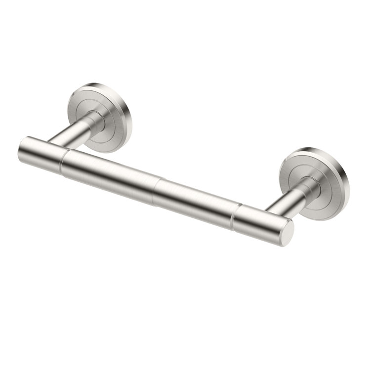 Satin Nickel Wall-Mounted Cylindrical Toilet Paper Holder