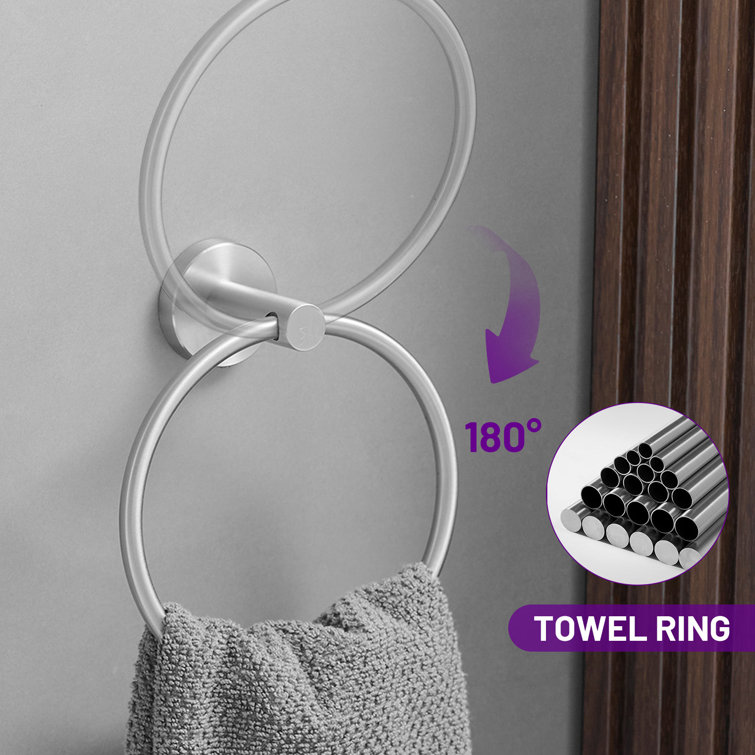 Brushed Nickel 4-Piece Bathroom Hardware Set