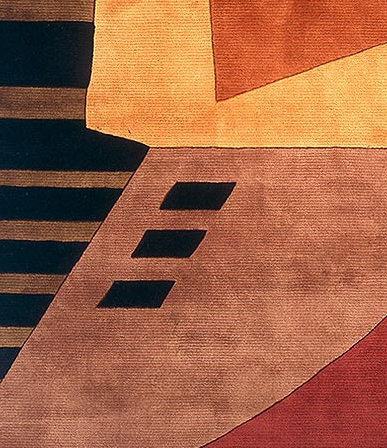 New Wave Red and Brown Hand-Tufted Wool Runner Rug