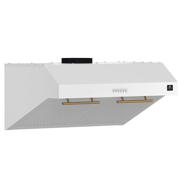 White Stainless Steel 30" Under Cabinet Range Hood with LED Lights