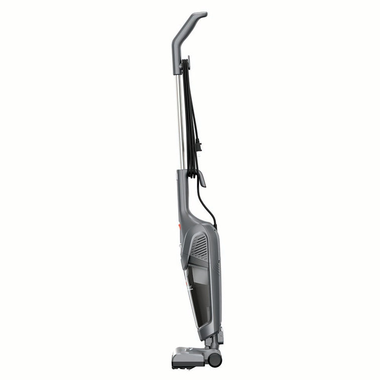 Gray Lightweight Bagless Stick Vacuum with Crevice Tool