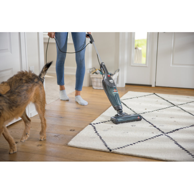 Gray Lightweight Bagless Stick Vacuum with Crevice Tool