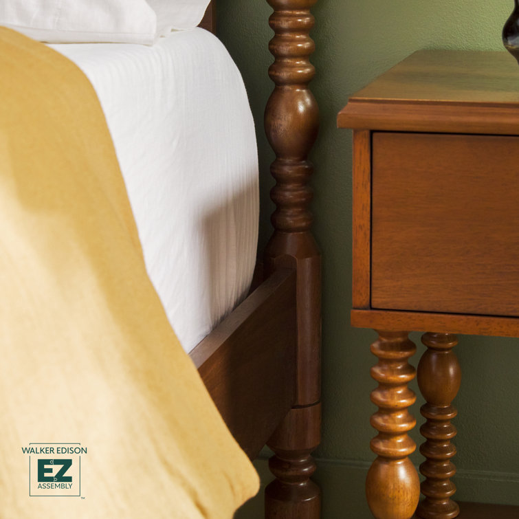 Vivienne Traditional Easy Assembly Solid Wood Turned Spindle Bed