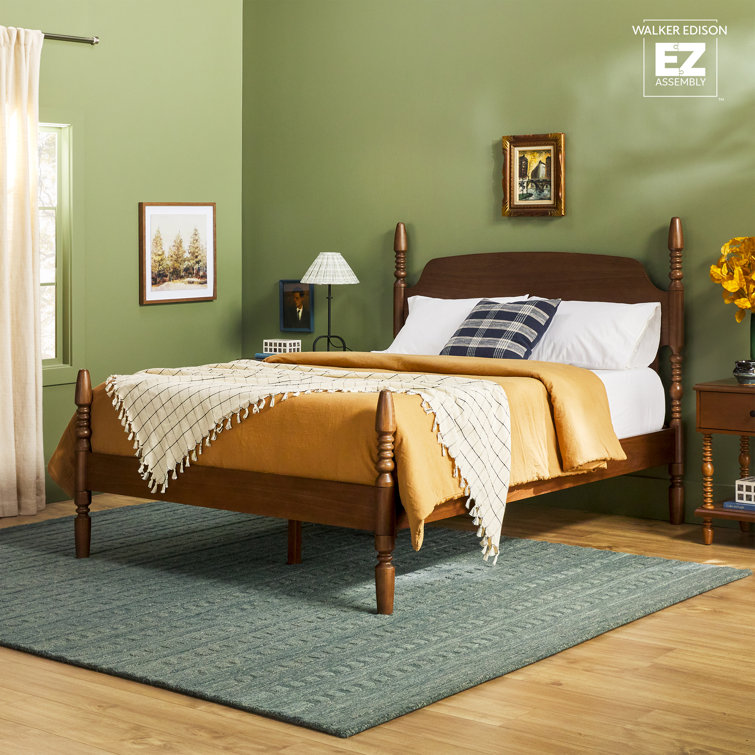 Vivienne Traditional Easy Assembly Solid Wood Turned Spindle Bed