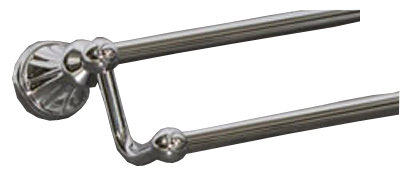 Polished Nickel Double Wall Mounted Towel Bar 32 1/4"