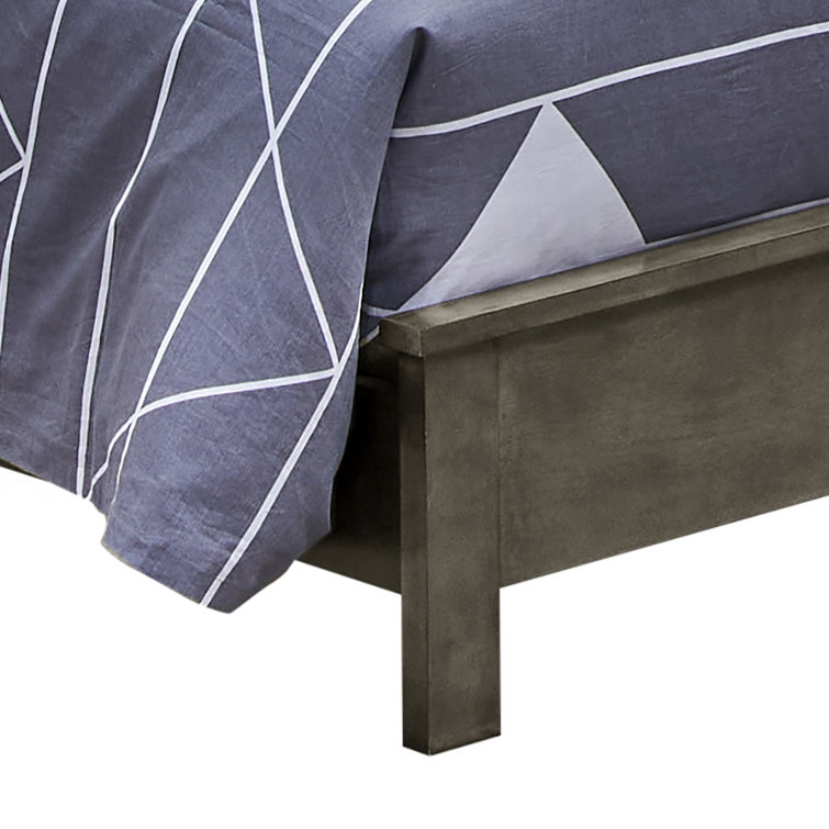 Burlington King Gray Wood Frame Bookcase Storage Bed