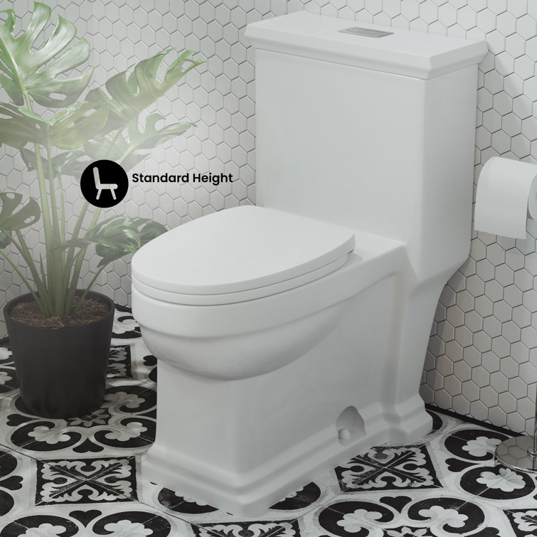 Voltaire White Ceramic One-Piece Elongated Dual Flush Toilet