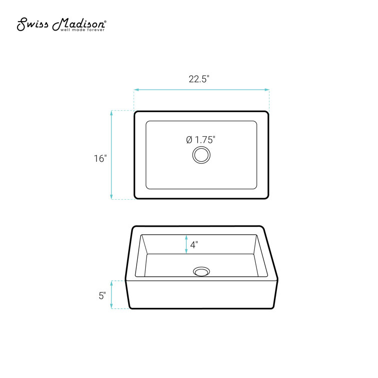 Voltaire Glossy White Ceramic Rectangular Vessel Sink 20.2"