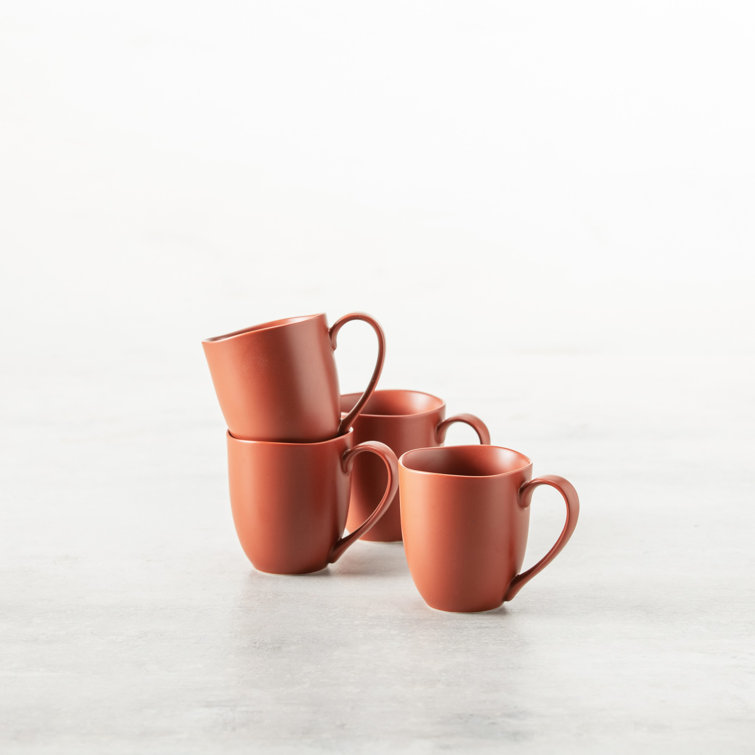 Terracotta Ceramic Microwave Safe Coffee Mug Set