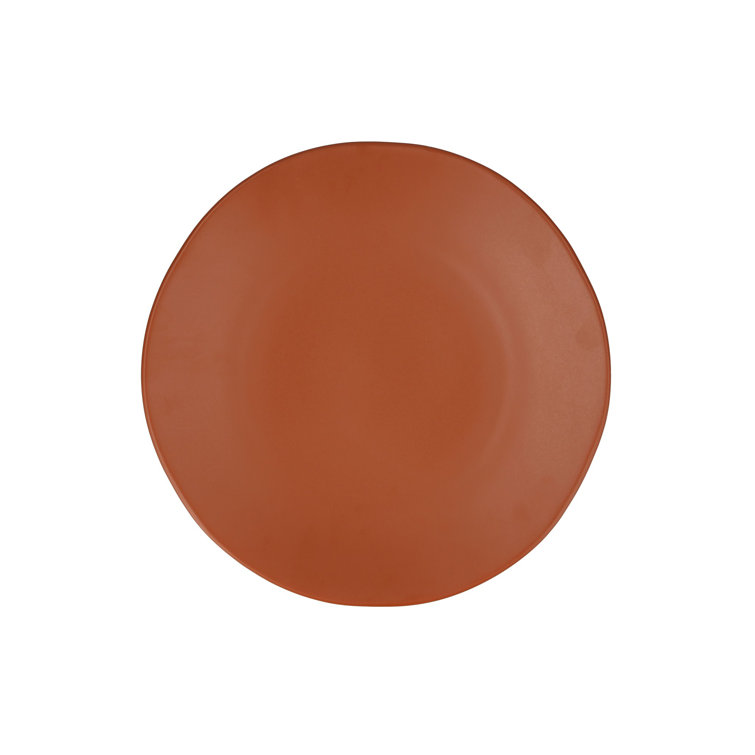 Terracotta Ceramic Microwave-Safe Dinner Plates, Set of 4