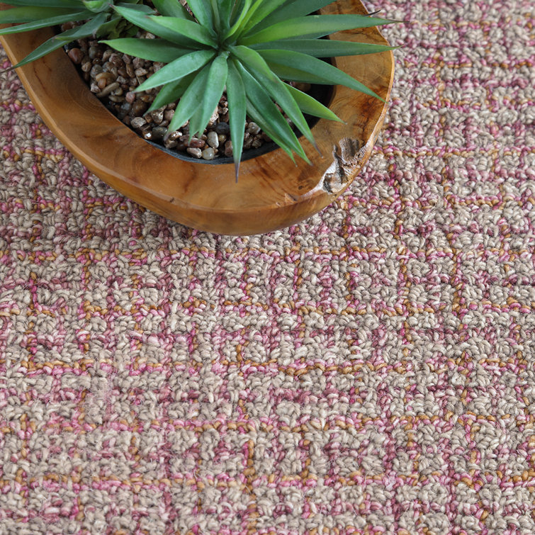 Spice Rose Burgundy Hand-Tufted Wool Rectangular Area Rug 2' x 3'