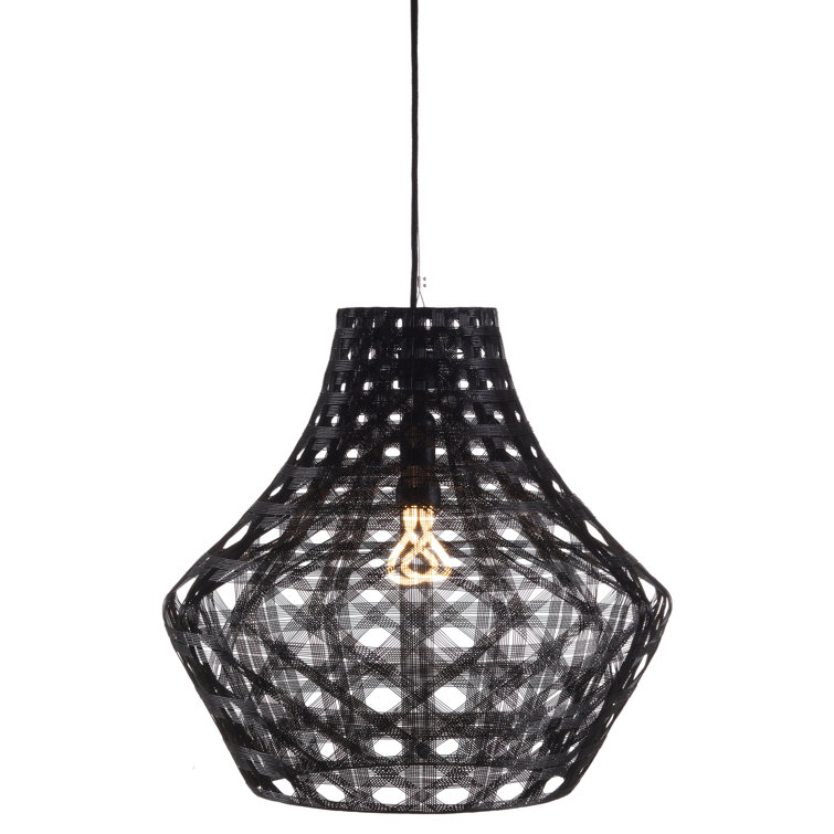 Mini Black Teardrop Single Pendant Light for Indoor/Outdoor