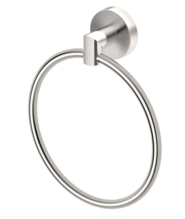 Satin Nickel Modern Wall Mounted Towel Ring