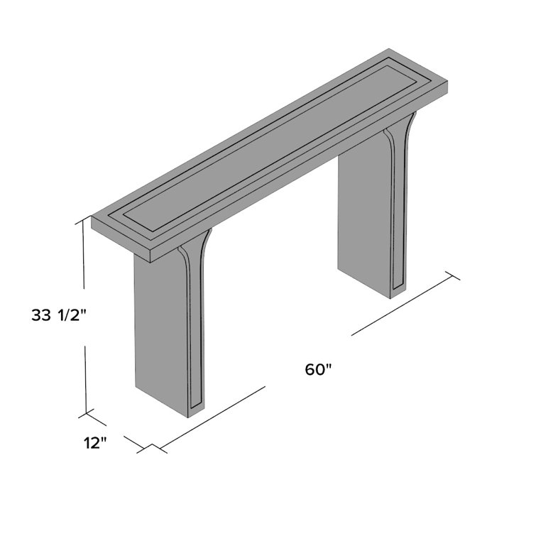 Silver Mirrored Wood Console Table with Storage, 60"
