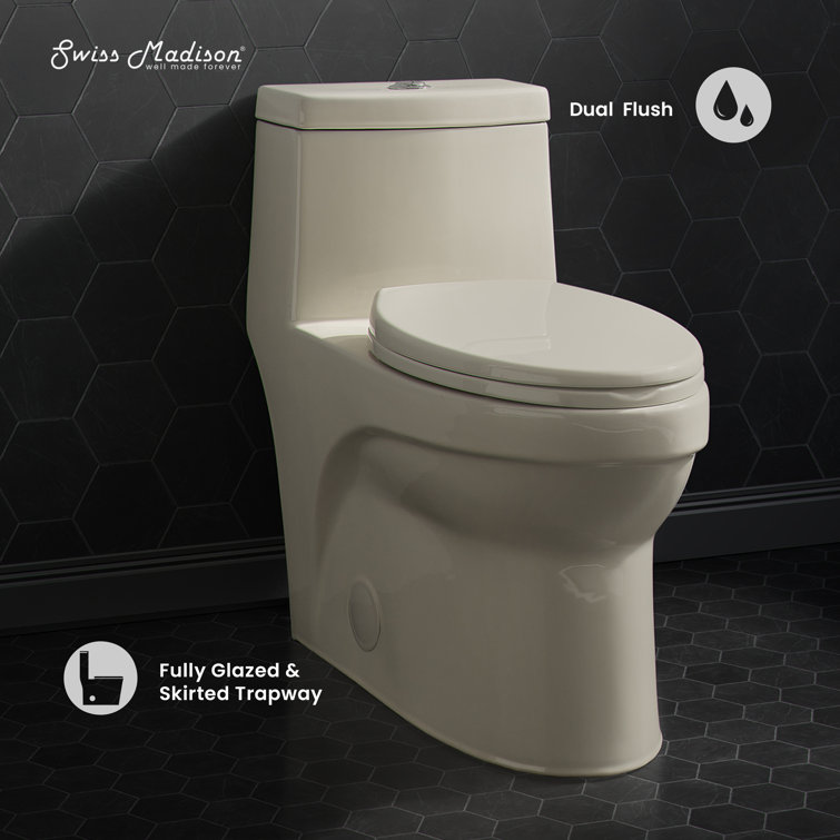 Virage Elongated Dual Flush High-Efficiency Toilet in Bisque