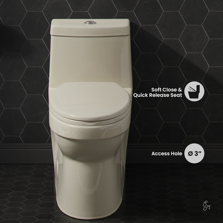 Virage Elongated Dual Flush High-Efficiency Toilet in Bisque