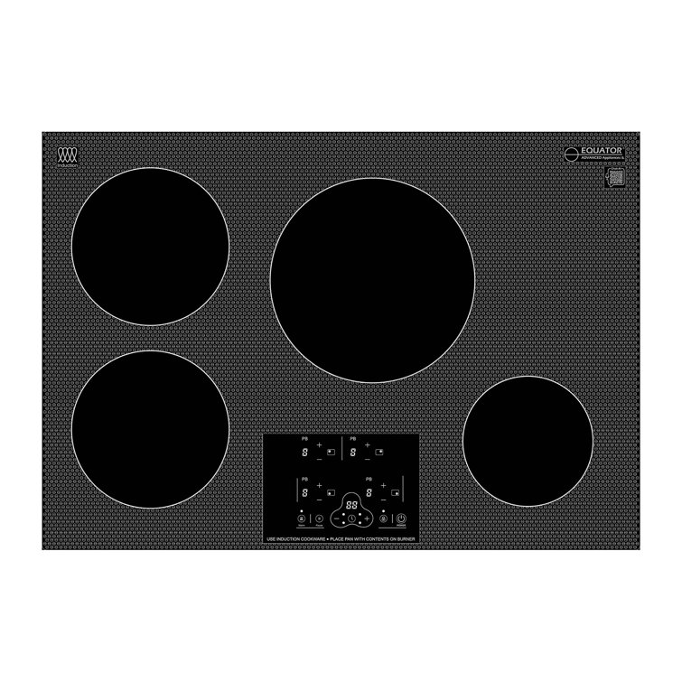 Equator 30" Black Ceramic 4 Burner Induction Cooktop