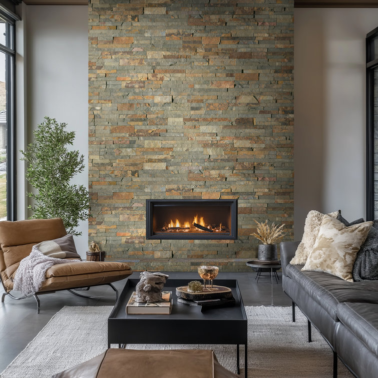 Sage Green Natural Stone Slate 6" x 24" Wall Tile