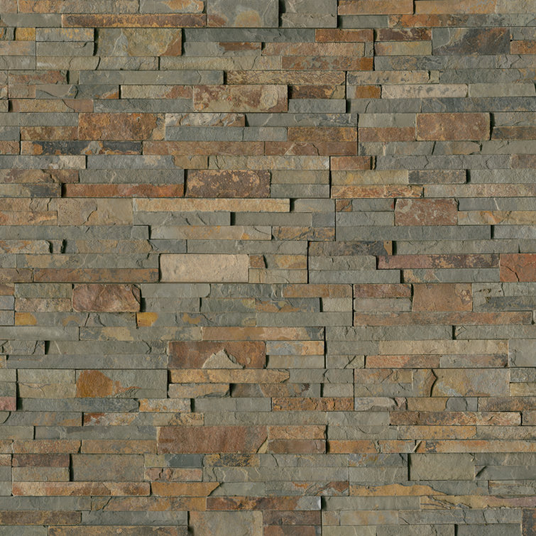 Sage Green Natural Stone Slate 6" x 24" Wall Tile