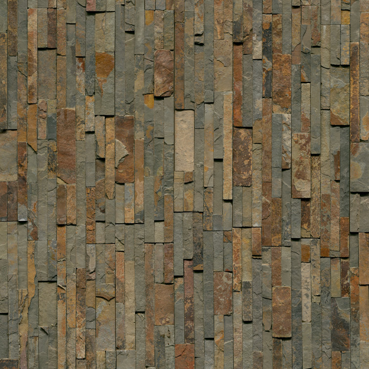 Sage Green Natural Stone Slate 6" x 24" Wall Tile