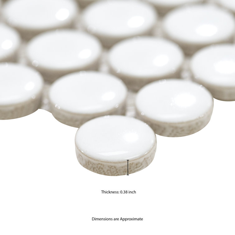 Bianco Matte Square Porcelain Mosaic Tile Sheet