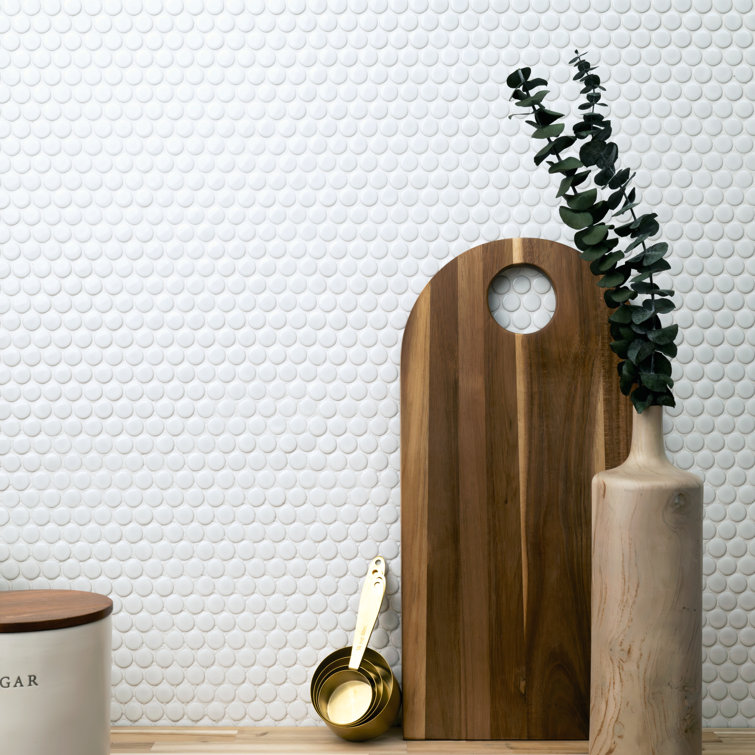 Bianco Matte Square Porcelain Mosaic Tile Sheet