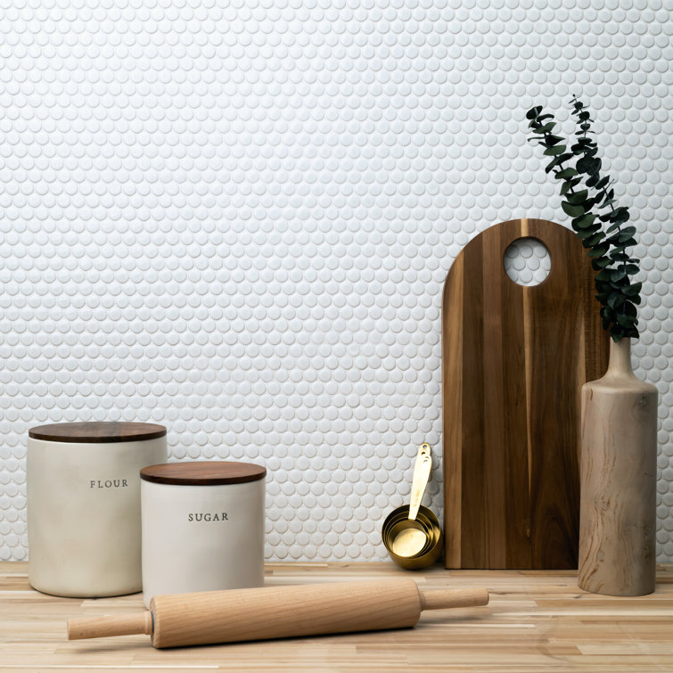 Bianco Matte Square Porcelain Mosaic Tile Sheet