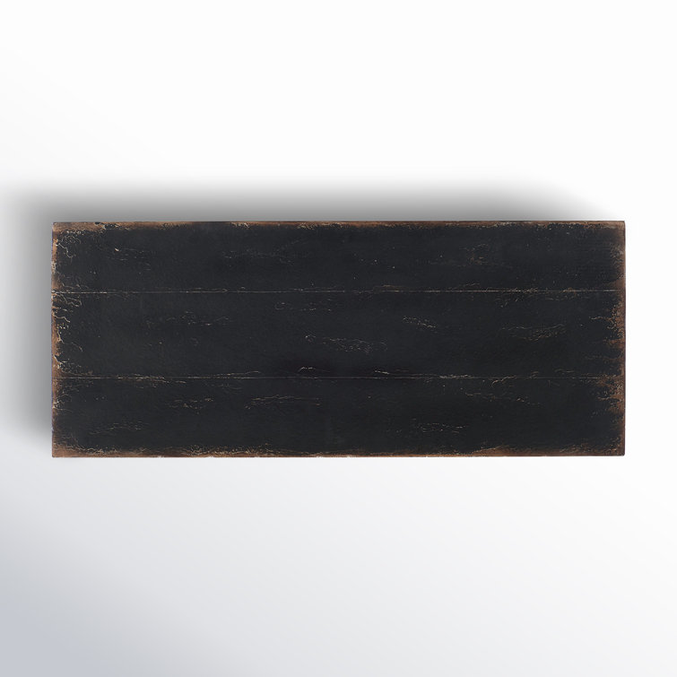 Black Transitional 6-Drawer Dresser with Brass Hardware