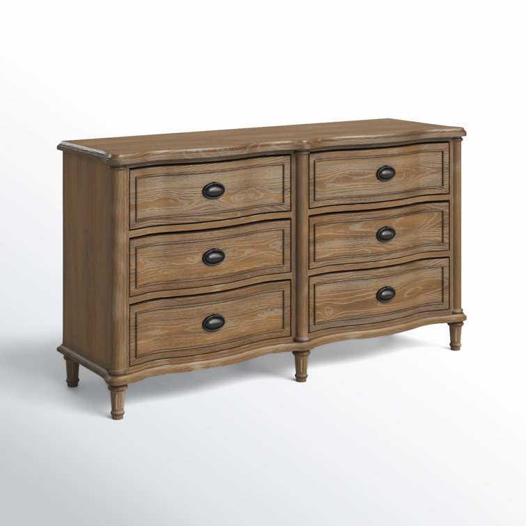 Devon 64" Brown Oak Double Dresser with Soft Close Drawers