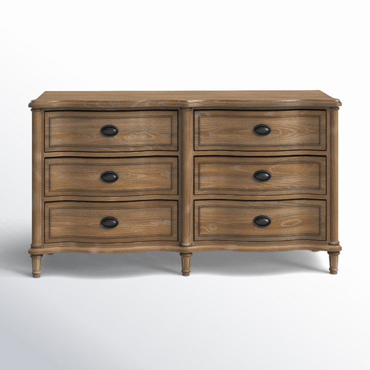 Devon 64" Brown Oak Double Dresser with Soft Close Drawers