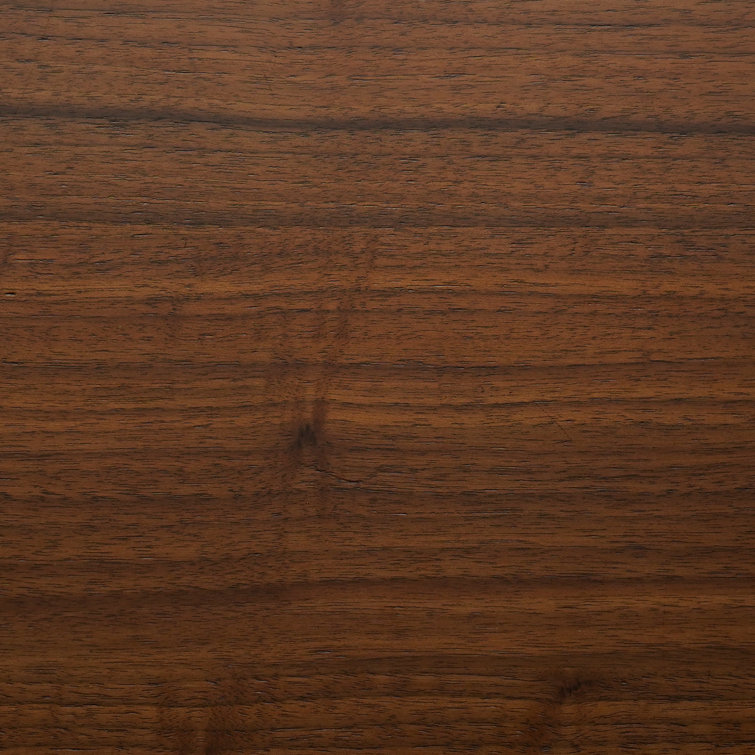 Hunter Walnut Veneer Industrial End Table with Metal Hairpin Legs