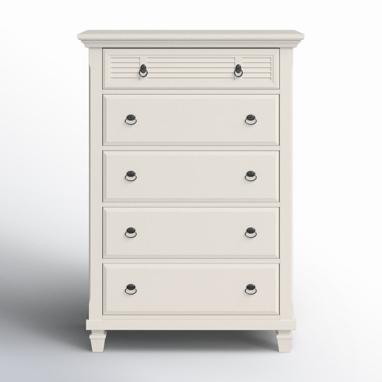 Winchester 5-Drawer White Pine Wood Chest with Soft Close