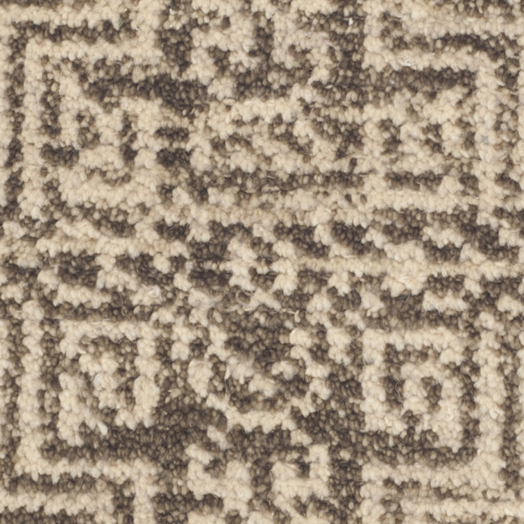 Kenya Hand-Knotted Wool Area Rug in Brown and Beige - 8' x 10'