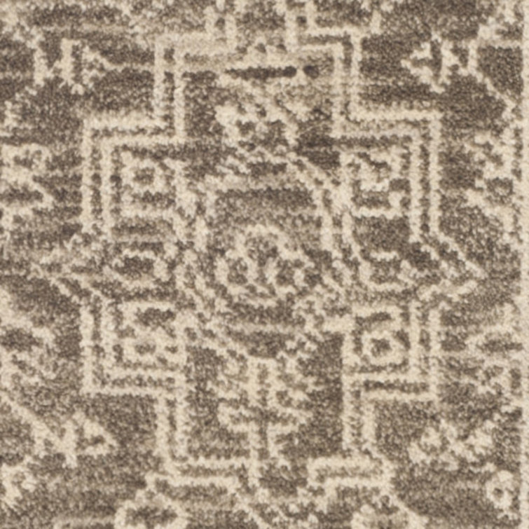Kenya Hand-Knotted Wool Area Rug in Brown and Beige - 8' x 10'