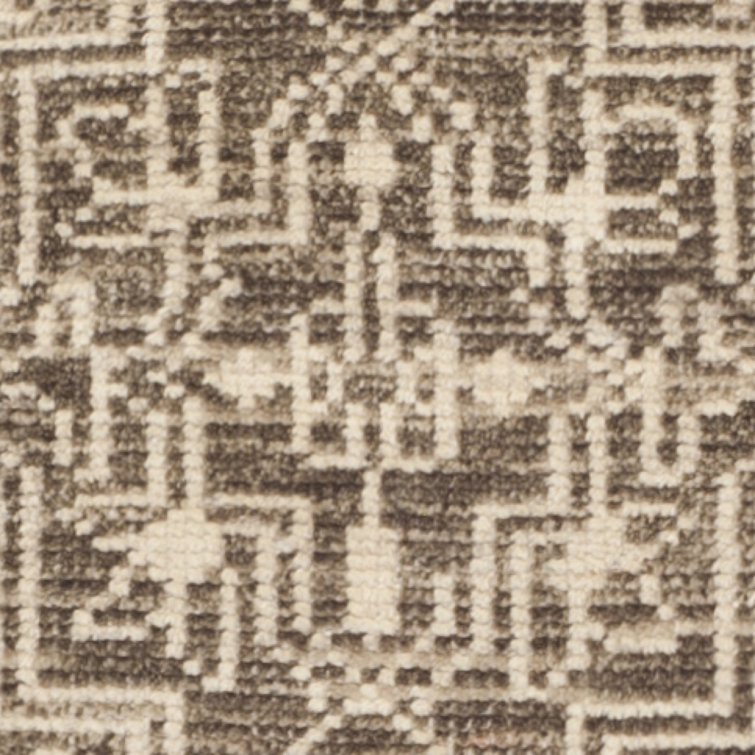 Kenya Hand-Knotted Wool Area Rug in Brown and Beige - 8' x 10'