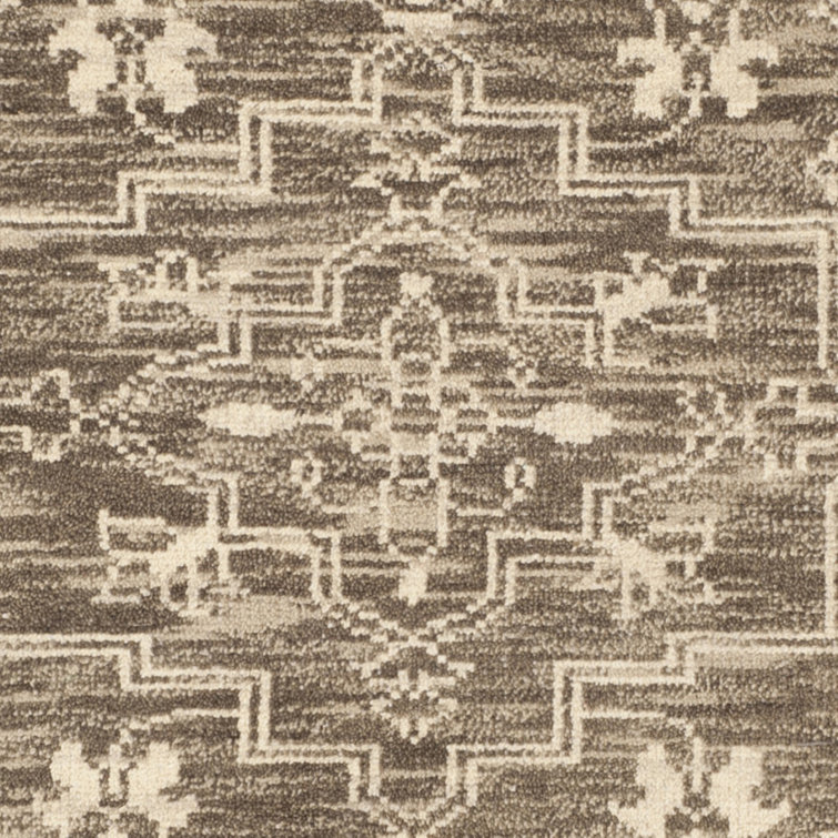 Kenya Hand-Knotted Wool Area Rug in Brown and Beige - 8' x 10'